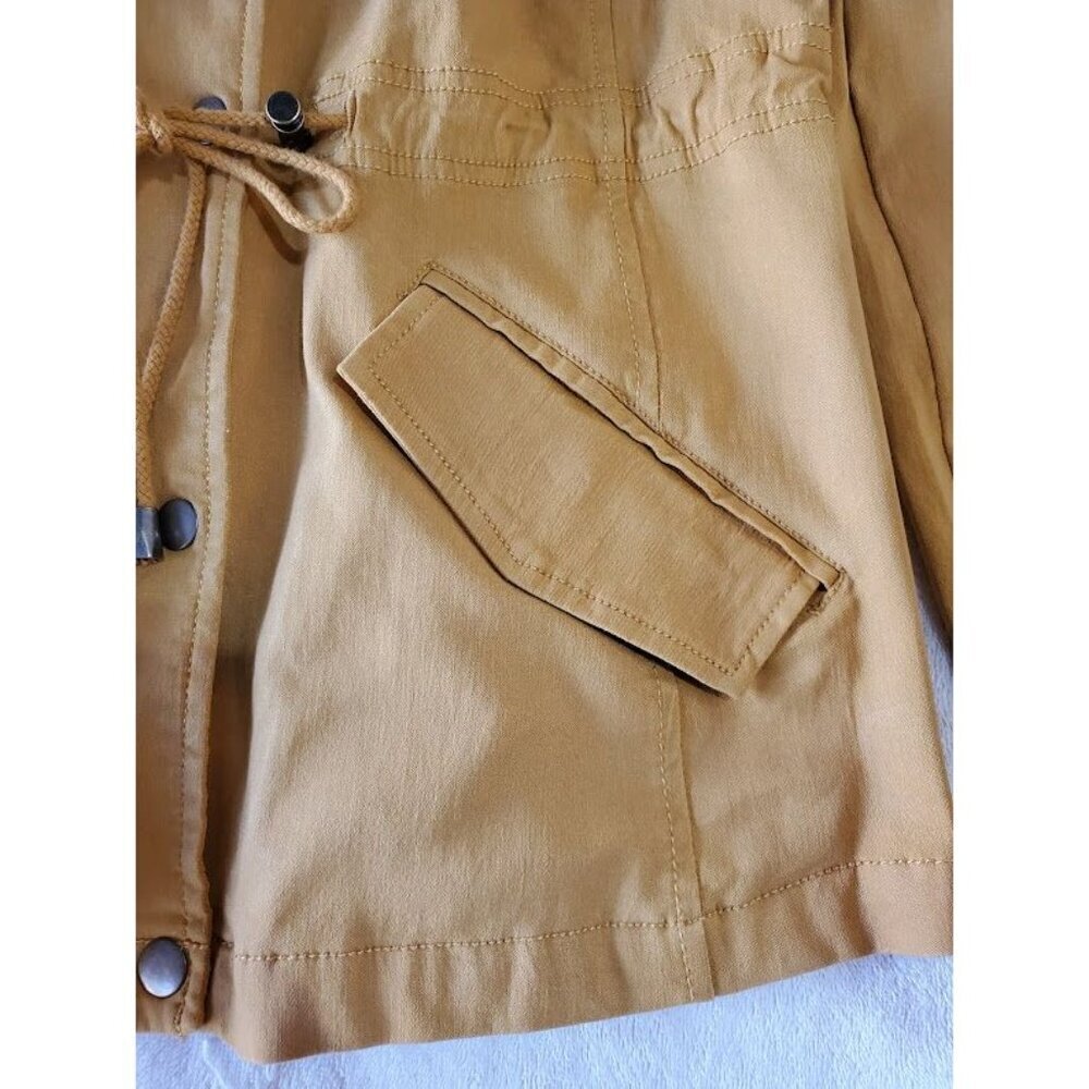 Eden Society Womens Mustard Yellow Drawstring Cinch Waist Jacket XL - Picture 8 of 10